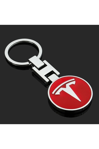 AYCANSTORE Compatibil cu vehiculele Tesla - Breloc cromat din oțel inoxidabil...
