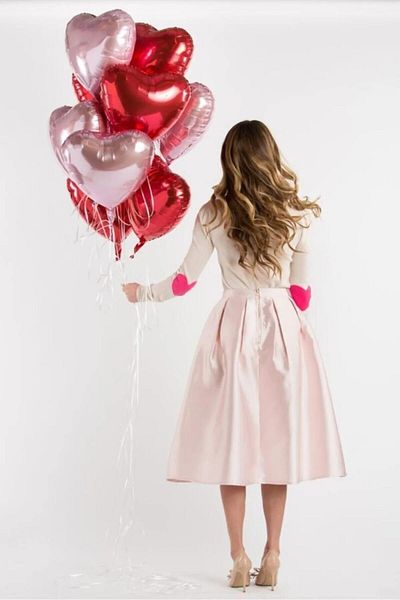 SURPRISE PARTY STORE Pink and Red Heart Foil Balloon 9 Pieces 18 inch 45 cm Birthday Party Entertainment Celebration Organization