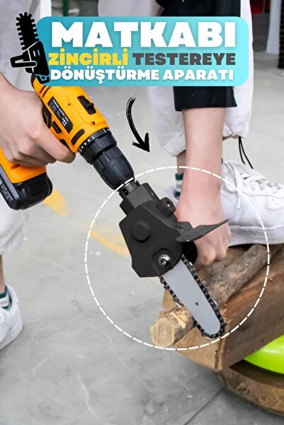 Nikadu Zincirli Testere Dönüştürücü Şarjlı Elektrikli Matkap Için Taşınabilir Ahşap Testere Adaptörü