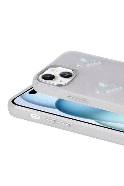 Nezih Case حافظة متوافقة مع هاتف Apple Iphone 15 مع شكل منقوش، غطاء سيليكون Eralli لامع مصمم بشكل أنيق