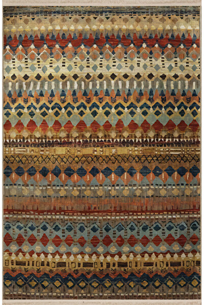 Rugs Modern Halı Koyu Ton Çok Renkli Motifli Karma Şekil Desenli Kreatif Vint...