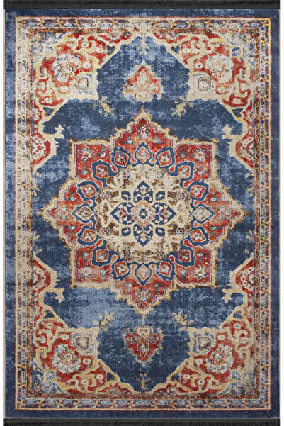 Rugs Modern Halı Δημιουργικό vintage διακοσμητικό χαλί με μπλε θέμα, παραδοσι...