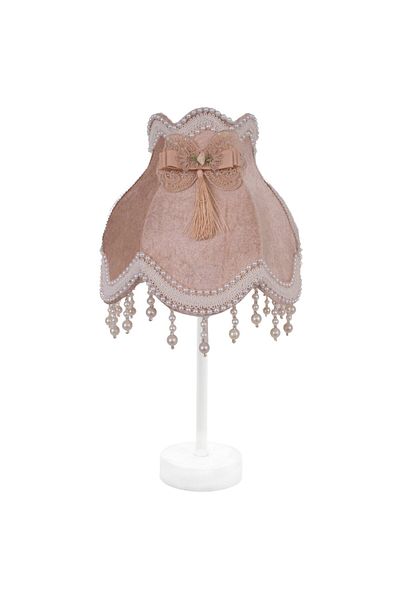 Dekovien White Metal Mink Velvet Vintage Lampshade - AB1002