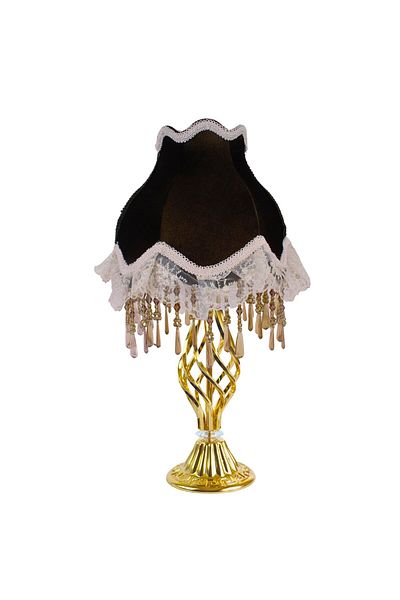 Dekovien Khaki Green Vintage Velvet - Lampshade Gold Plated, Metal Leg 30x50cm AB1004