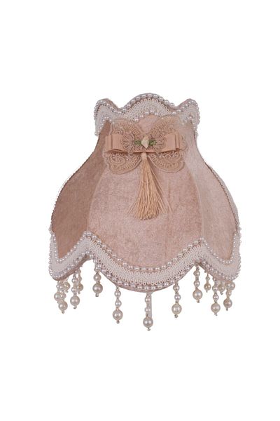 Dekovien White Metal Mink Velvet Vintage Lampshade - AB1002