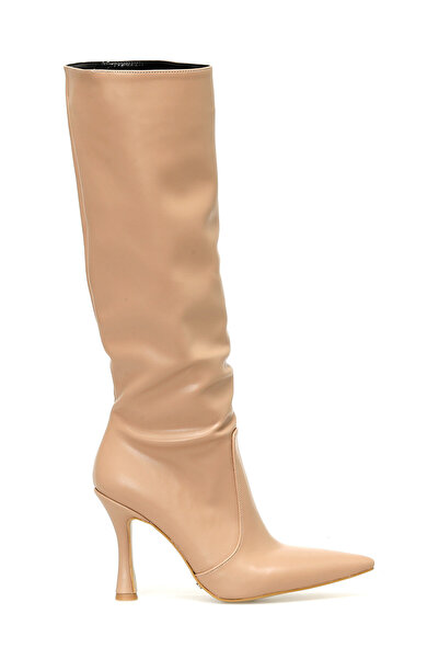 Nine West SAVIO 3PR Krem Kadın Topuklu Çizme