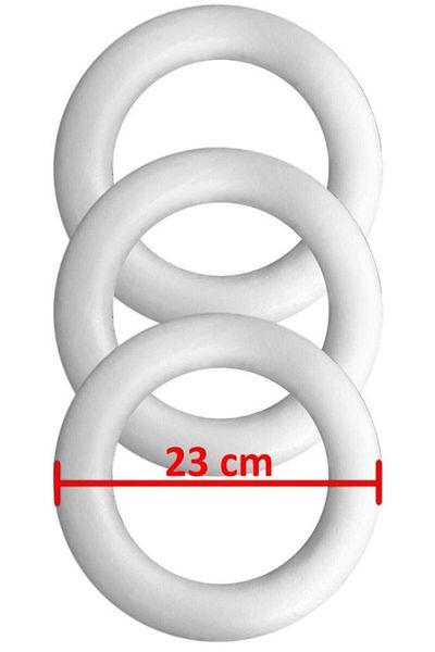 YENİ HEDİYELİK DÜNYAM Styrofoam Ring - Foam Ring 23 Cm 3 Pieces