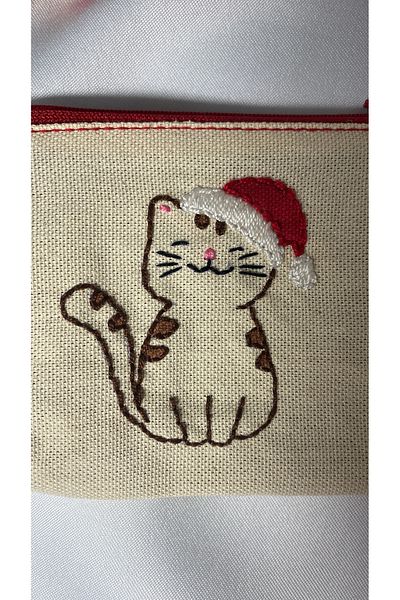 Handream Cute Cat Christmas Themed Handmade Wallet/Multipurpose/Gift Bag