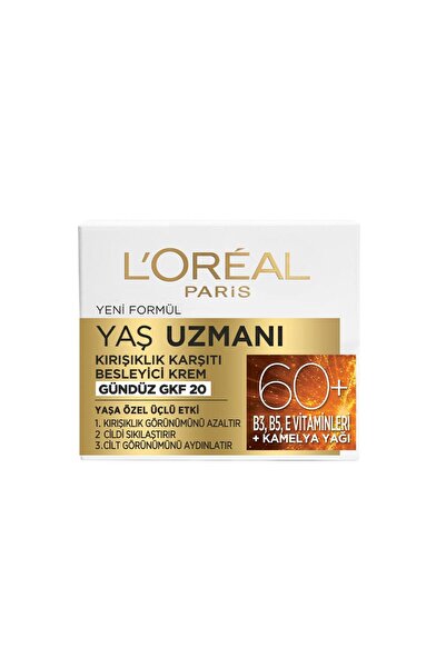 L'Oreal Paris Yaş Uzmanı 60+ Kırışıklık Karşıtı Besleyici Krem 50 ml