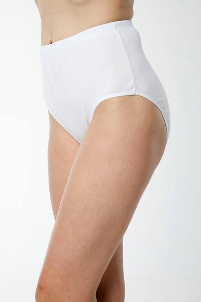Hmd 1003 Model White Comfortable Women's Bato Panties - Texture Cotton Rib