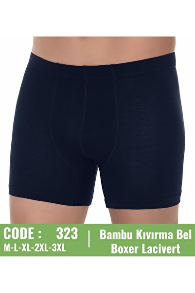 YILDIZ Pachet de 3 boxeri bărbați din țesătură din bambus, cu talie rulată