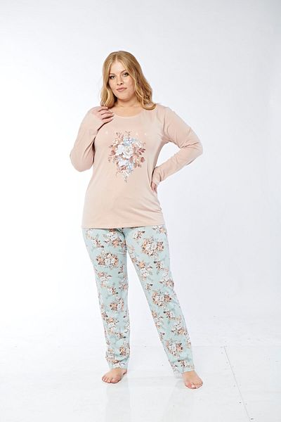 Rubina Secret Plus Size Long-sleeved Pajamas Set