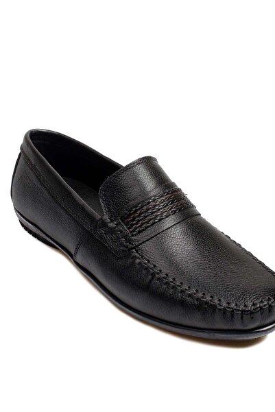 TUGERDİ Tugerdi Естествена кожа Черна лека подметка Качествени мъжки мокасини TG09585131509