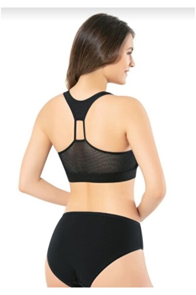 Fanilam Μαύρο χοντρό λουράκι Diver Fabric Pad Mesh Λεπτομερές σταυρωτό αθλητι...