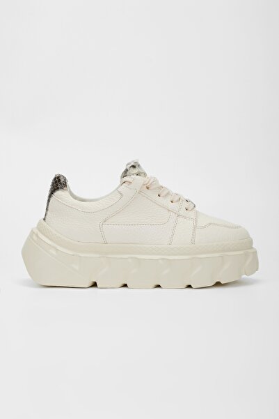 Valmenti Kadın Bej Floter Hakiki Deri Sneakers & Spor Ayakkabı