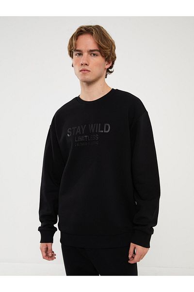 LC Waikiki Ανδρικό φούτερ - Crew Neck, Μακρυμάνικο, εμπριμέ