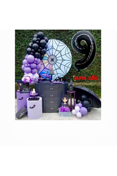 MFM Σετ μπαλόνι αλυσίδα γενεθλίων με θέμα την Τετάρτη 9 ετών 100 εκ