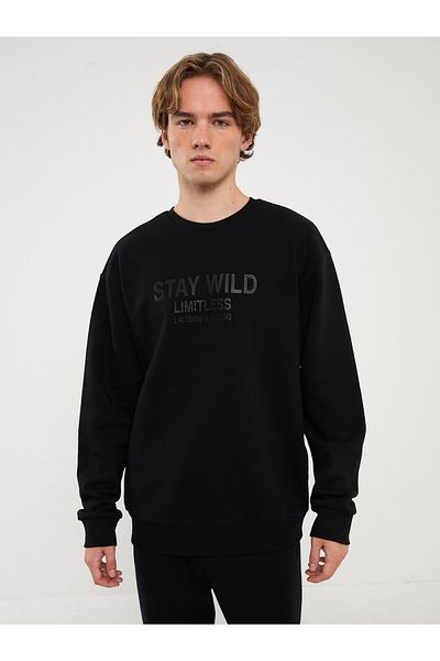 LC Waikiki Ανδρικό φούτερ - Crew Neck, Μακρυμάνικο, εμπριμέ
