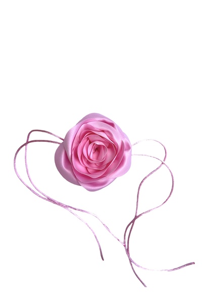 zühre balaban Floral Patterned Lace-up Choker Necklace - Rose Name