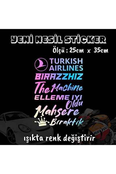 Fresh مجموعة ملصقات تلقائية بتأثير الهولوغرام - حروف زجاجية متغيرة الألوان - ...