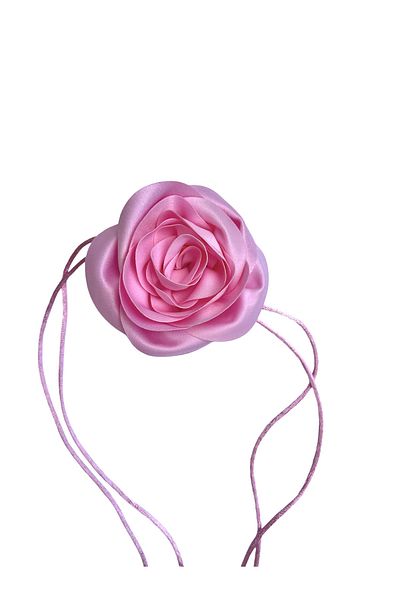 zühre balaban Floral Patterned Lace-up Choker Necklace - Rose Name