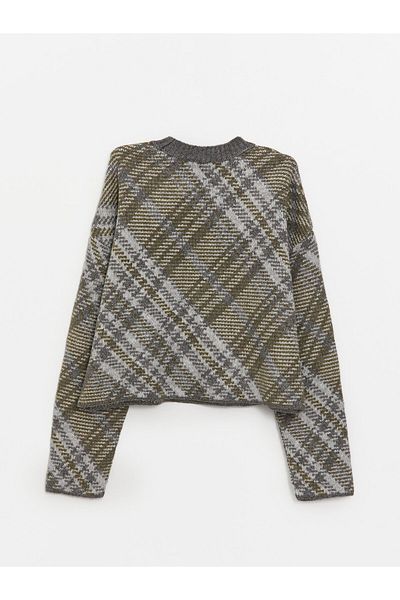 LC Waikiki Dámský pletený svetr oversize s dlouhým rukávem s dlouhým rukávem - W3It75Z8