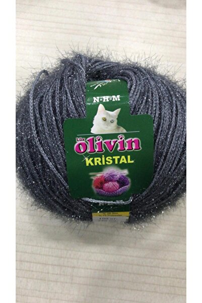 Olivin OLİVİN KRİSTAL YUMUŞAK SİMLİ İP 100GR. 1 ADET YENİ ÜRÜN 282 KOYU GRİ