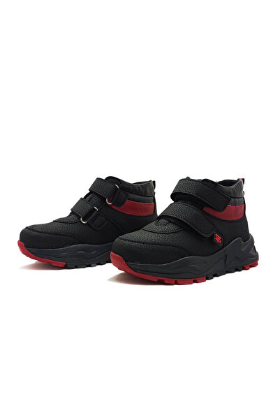 GDT Ayakkabı Siyah Renk Su Geçirmez Çift Cırtlı Çocuk Bot
