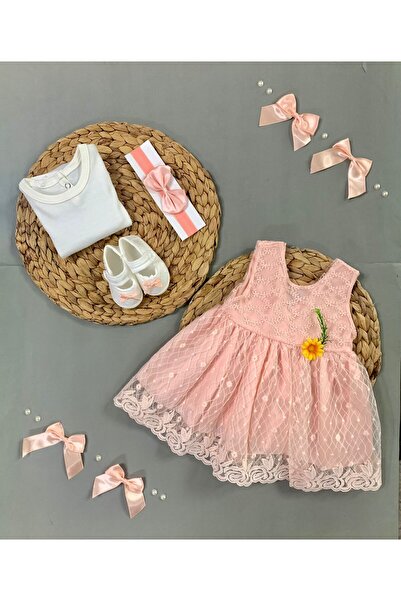 Petite Ponpon Baby فستان Pompom Baby Girl هدية لحديثي الولادة فستان Mevlüt