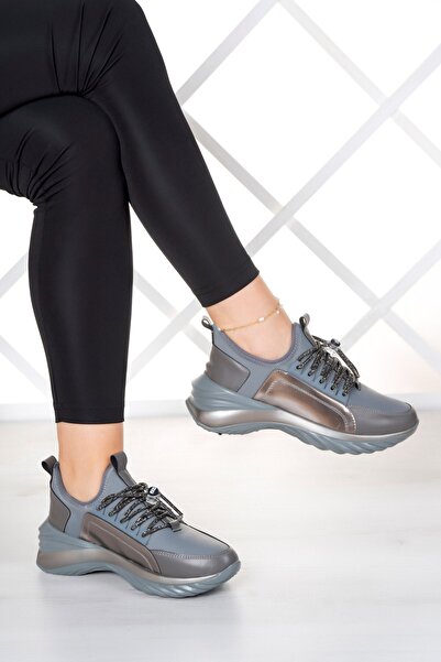 Erkan Saçmacı Ghalia Gray Sports Shoes