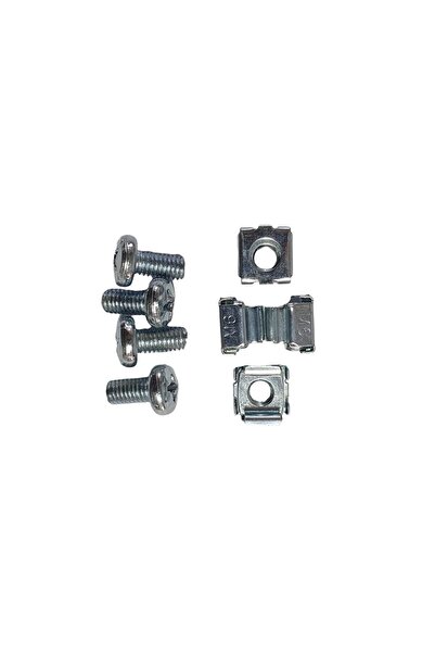 Acil Pano Dvr Pano, Rack Kabinet M6 Kafes Somun Ve Vida Seti - (4 Adet)