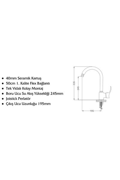 Polisu Gold Mix Series Swan Sink Faucet Gld414