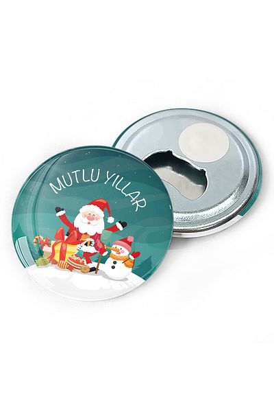 otuz9 reklam New Year Concept Metal Opener Magnet 10 Pieces