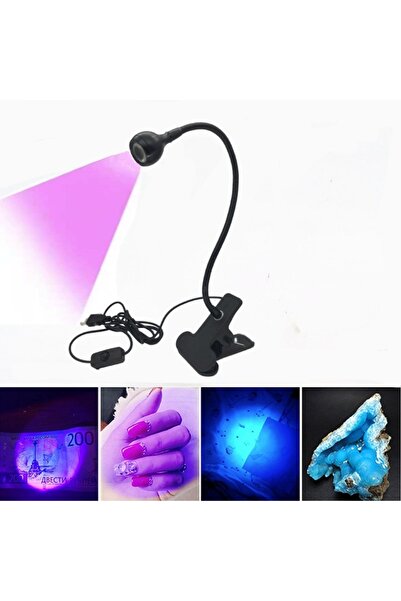 gaman Sahte Para Algılama Işığı USB LED Klipsli Esnek Gövdeli Lamba UV Işık M...