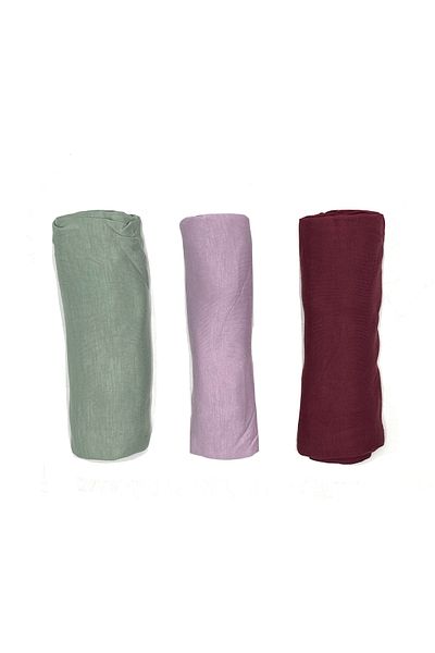 nazipek Viscose Combed Cotton Shawl Set of 3 200x75cm Gift Lycra High Quality