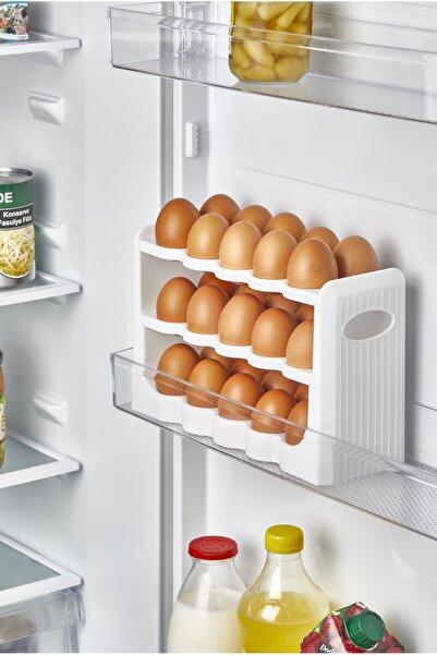 HomeDesigner 30 Compartment Egg Box 3 Layer Egg Holder Refrigerator Organizer Storage Container