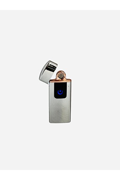 Hunter METAL USB ŞARJLI DOKUNMATİK ELEKTRONİK ALEVSİZ REZİSTANSLI ÇAKMAK METALİK GÜMÜŞ GRİ