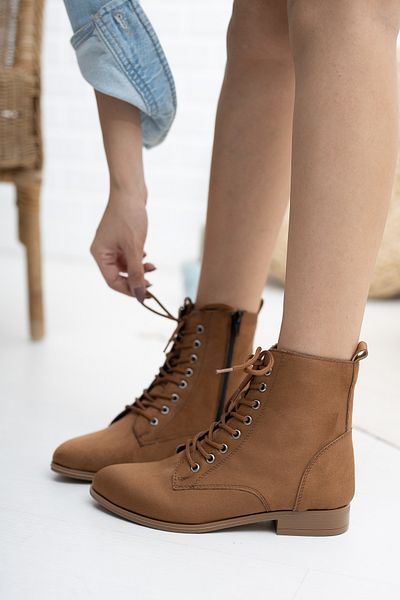 BAKGİY Tan Suede Γυναικείες Μπότες Bg1011-116-0001