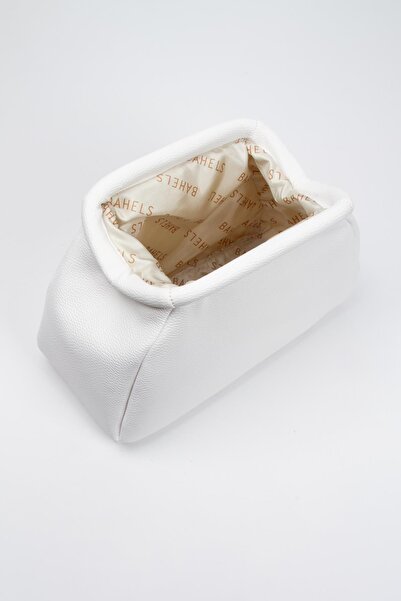 BAHELS Geantă portofoliu din piele albă Trend pentru femei