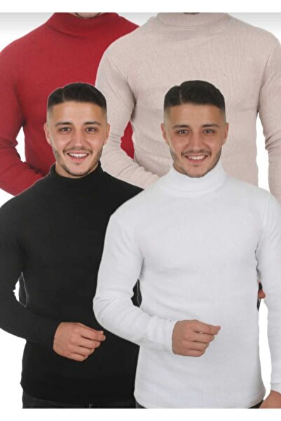 Yakalaa سترة كاردون ذات ياقة مدورة من القطن مكونة من 4 قطع