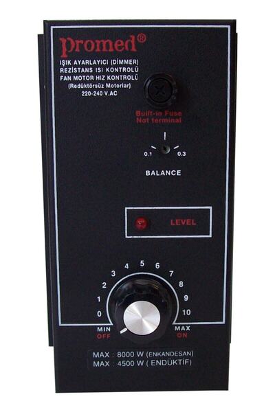 8000 Watt 37 Amper Pano Tipi Dimmer Rezistans Isı & Fan Motor Devir Kontrol