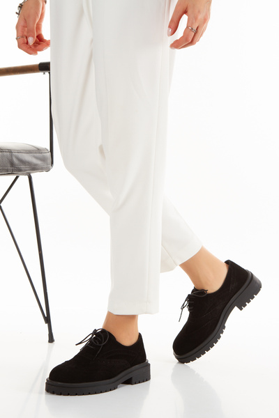 PASSAGE SHOES Kadın Hakiki Süet Deri Oxford Ayakkabı 4040