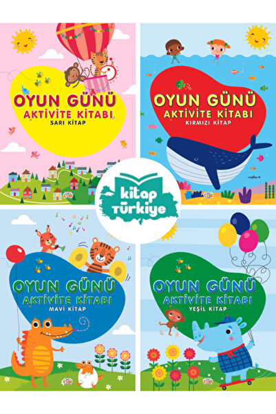 0-6 Yaş Yayınları مجموعة كتب أنشطة يوم اللعب، مجموعة من 4 كتب