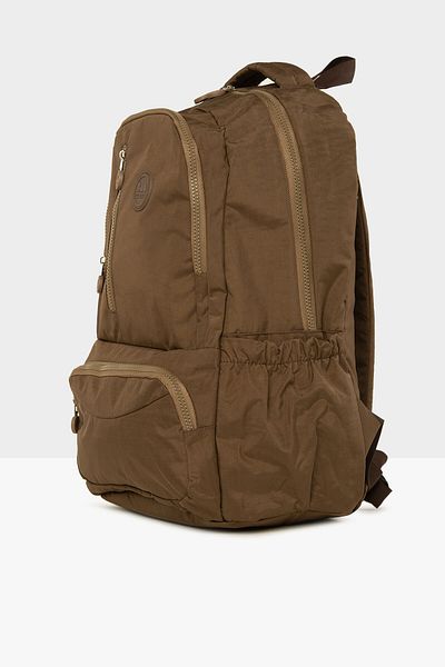Bagmori Mink Women's Oval Pocket Vertical Zipper Large Parachute Backpack M000008207