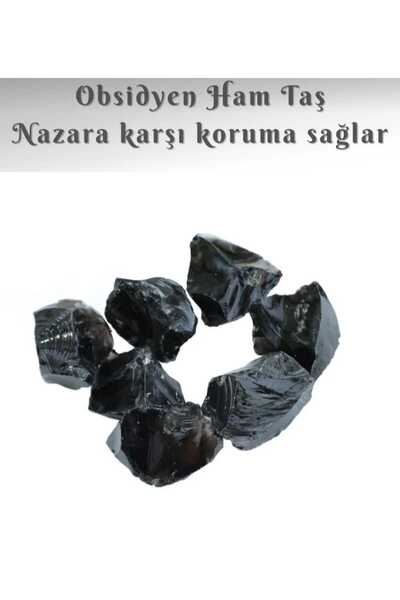 DOĞAL TAŞ CENNETİ HAM OBSİDYEN DOĞAL TAŞ SERTİFİKALI