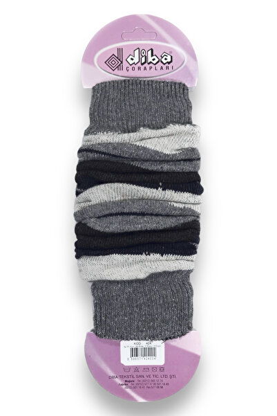 Diba Lambswool Yün Kadın Nitesheys Çizgili Dizlik Tozluk