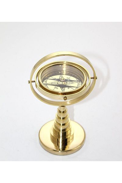 HEDİYE FİKRİ Brass Table Top Compass