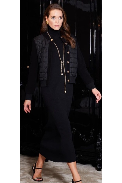 Missemramiss Casual Midi Bomber Kap Siyah 4129