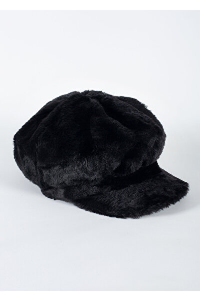 MinaCarin Kürklü Kadın Denizci Şapka Gri