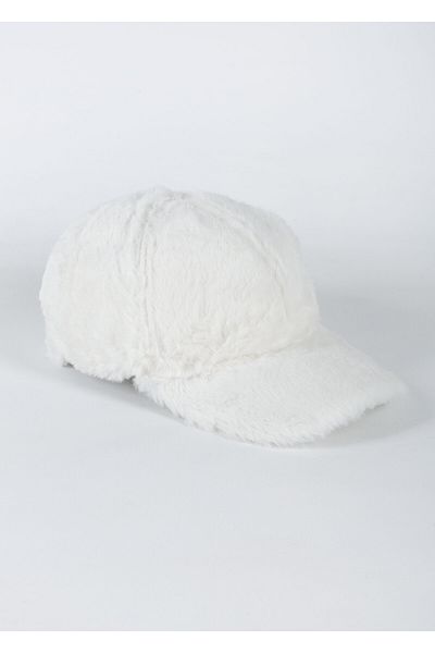 MinaCarin White Soft Textured Adjustable Hat